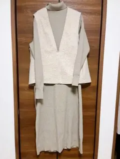 B:MING by BEAMSベスト×ニットワンピース セット（Sサイズ）