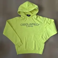 ディースクエアード ロゴ 黄色 パーカー