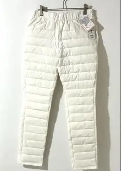 【未使用】N＋ 抗菌防臭生地使いあったかダウンパンツ ホワイト レギュラー L
