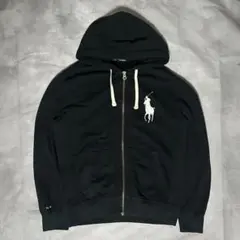 【希少】ラルフローレン　ジップアップパーカー Lサイズ ブラック