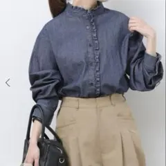 JOURNAL STANDARD relume デニムフリルブラウス