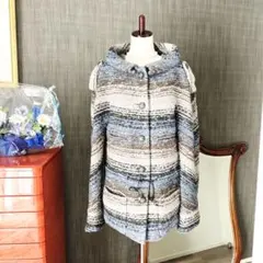 美品　CHANEL シャネル　グリポア　ダッフル　コート　ツイード　ビジュー