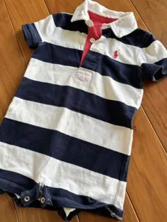 RalphLaurenラルフローレンベビーポロシャツロンパース半袖ボーダー12M