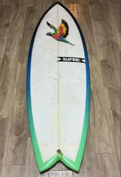 送料込　SUPER BRAND スーパーブランド　ツインフィン　サーフボード