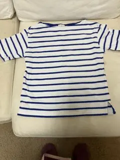GU 半袖 Tシャツ(美品)青白ボーダー柄のサムネイル
