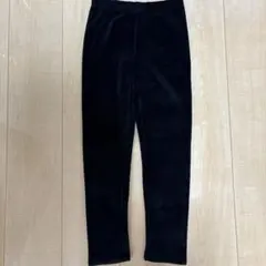 130cm ブラック レギンスパンツ9部丈裏起毛