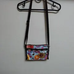 花柄 ナイロンショルダーバッグ