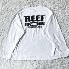 REEF ロングスリーブ Tシャツ ホワイト ロンT 背面ビッグロゴ 16