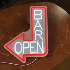 ネオンサイン　新品　BAR OPEN ネオン風 LEDサイン ディスプレイのサムネイル