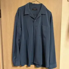 CONFIRM オープンカラーシャツ ブルー Lサイズのサムネイル