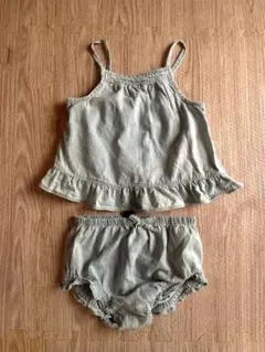【baby gap】90 18-24ヶ月 セットアップ　デニム　春夏　女の子