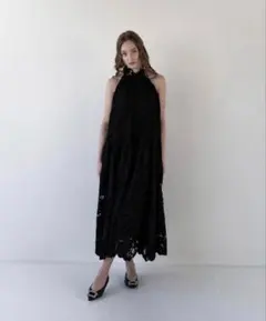 acka. flower lace dress black 2のサムネイル
