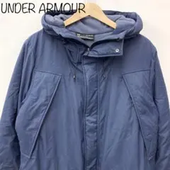 【UNDER ARMOUR】ベンチコート　ロングコート　ネイビー　XL