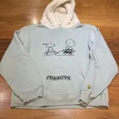 PEANUTS パーカー ライトグリーン155cm