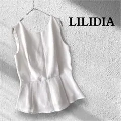 『LILIDIA』 リリディア (F) ノースリーブブラウス バックレース 白