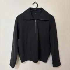 UNIQLO ハーフジップ フリース M ダークグレー