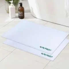 バスマット/タオル地サイズ50×80cmソフト素材清潔感 ホワイト家族用おしゃれ