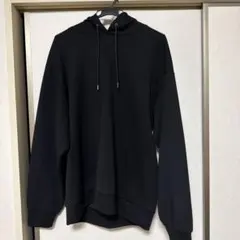 無地 ブラック プルオーバーパーカー