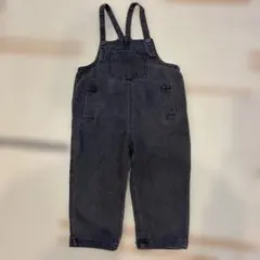 ブラックデニムオーバーオール