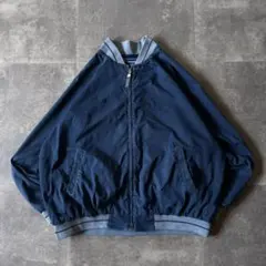 90s Champion ブルゾン 刺繍ロゴ 紺 3XL A436 フェード