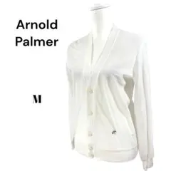 アーノルドパーマー　レディース　長袖　薄手　カーディガン【M】アイボリーホワイト