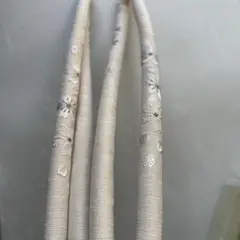 絹製刺繍入り帯締め フリンジ付き