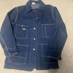 80s OshKosh ダークブルー デニムカバーオール SOLD 真っ紺から存分に楽しめる贅沢な1着。 1 9 8 0 年代頃の OSHKOSH