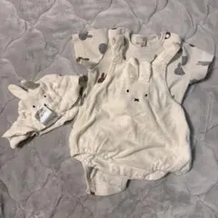 プティマイン　ミッフィー　ロンパース　サロペット　帽子　セット　80 70