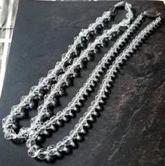 【vintage】本水晶　ネックレス　SILVER留め具　2点セット