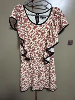 MERCURYDUO花柄フリル付き半袖ワンピース