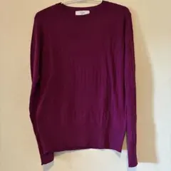 新品　SLOBE IÉNA パープルリブセーター