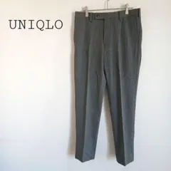 ユニクロ ヒートテックスマートパンツ 千鳥格子 グレー スラックス 秋冬 M相当