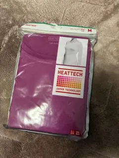 ユニクロ　ヒートテック　クルーネックT レディースM 長袖　パープル