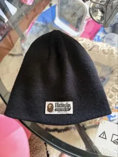 A Bathing Ape ブラックニット帽のサムネイル