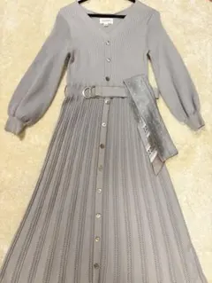 【美品】JILLSTUART ニットワンピース グレー