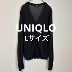 ★UNIQLO カーディガン　サマー　ユニクロ　ブラック　Lサイズ