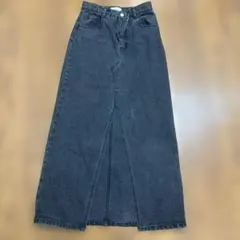 emmiデニム ロングスカート スリット入り