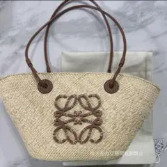 【最終値下げ/超美品/LOEWE】カゴバッグ フラワーチャーム付き LOEWE かごバッグ ロエベ×となりのトトロ＋スタッドフラワー