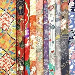 kja3833綺麗な着物はぎれ10枚セット 正絹 古布 縮緬 japanbela