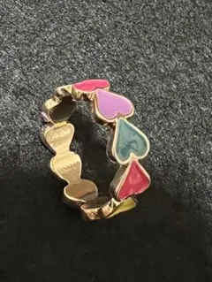 アクセサリー レディース マルチカラー ハートモチーフ リング 指輪のサムネイル