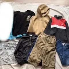 8点まとめ売り男の子140 アウター通学通園着替えデニムトップス