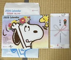 2026年 スヌーピー ニッセイ　壁掛けカレンダー　手拭い付き　非売品