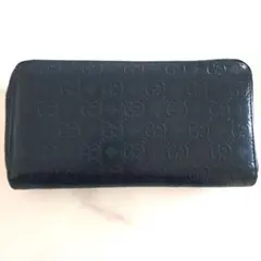 GUCCI ネイビー 長財布 GGパターン