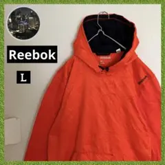 Reebok ワンポイント リーボック スウェット フーディー フード オレンジ