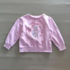 マザウェイズ Cathy ピンク 香水ボトル柄 トレーナー 110cm 綿