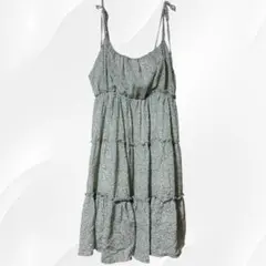 【大人可愛い】SHEIN ティアード キャミワンピース XL ダルメシアン柄