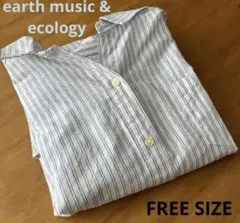 未使用品earth music &ecologyストライプ柄長袖シャツチュニック