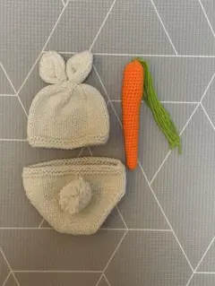 ニューボーンフォト　うさぎ　コスチューム　にんじん
