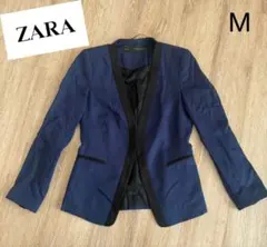 ZARA BASIC テーラードジャケット ネイビー M