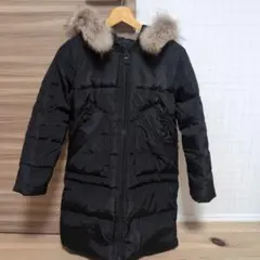 【ティーン】150cm取り外し可能ファー付きダウン